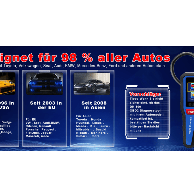 Als ich meinen DH300-OBD2-Scanner erhalten habe, woher weiß ich, ob er gut ist? | DE - DonosHome - OBD2 scanner,Battery tester,tuning,Car Ambient Lighting