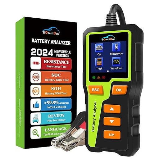 DonosHome DH310 Battery Tester 5-30V 100-2000 CCA Load Tester Car Battery Tester AGM Lithium Gel Car Alternator Tester Digital Car Battery Analyzer Charging Tester, Cranking Tester for Most Batteries - DonosHome - OBD2 scanner,Battery tester,tuning,Car Ambient Lighting